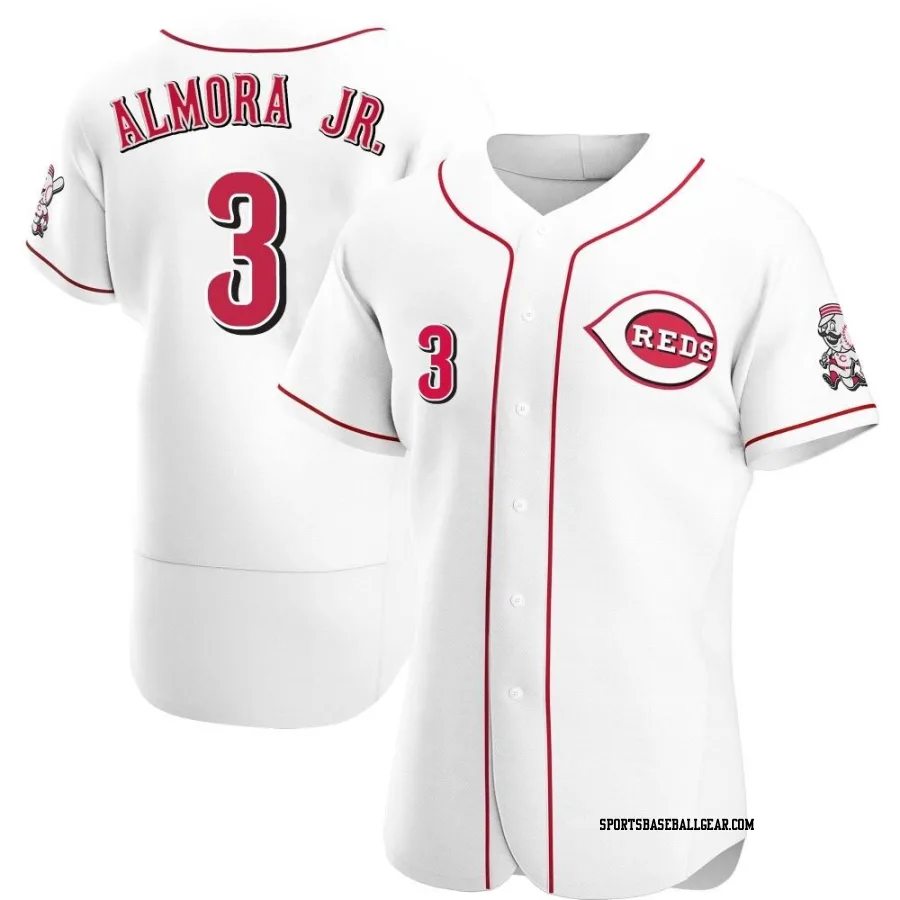 Albert Almora Jr. Men's Cincinnati Reds White Authentic Home Jersey