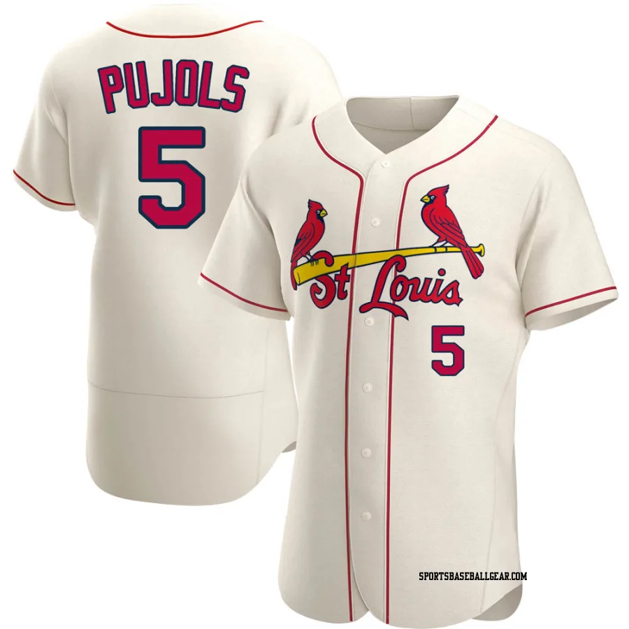 Albert Pujols Men's St. Louis Cardinals Cream Authentic Alternate Jersey