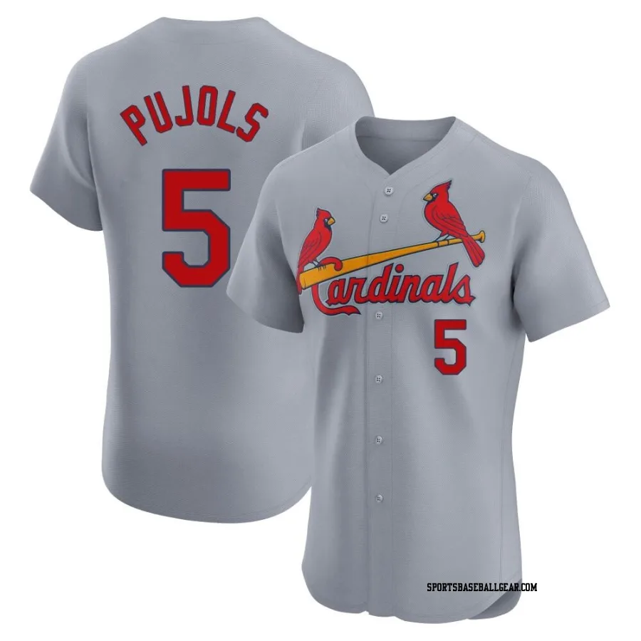 Albert Pujols Men's St. Louis Cardinals Gray Elite Road Jersey