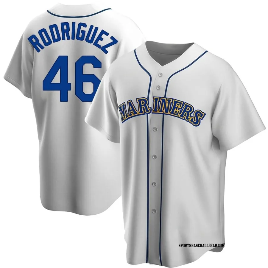 Alberto Rodriguez Youth Seattle Mariners White Replica Home Cooperstown Collection Jersey