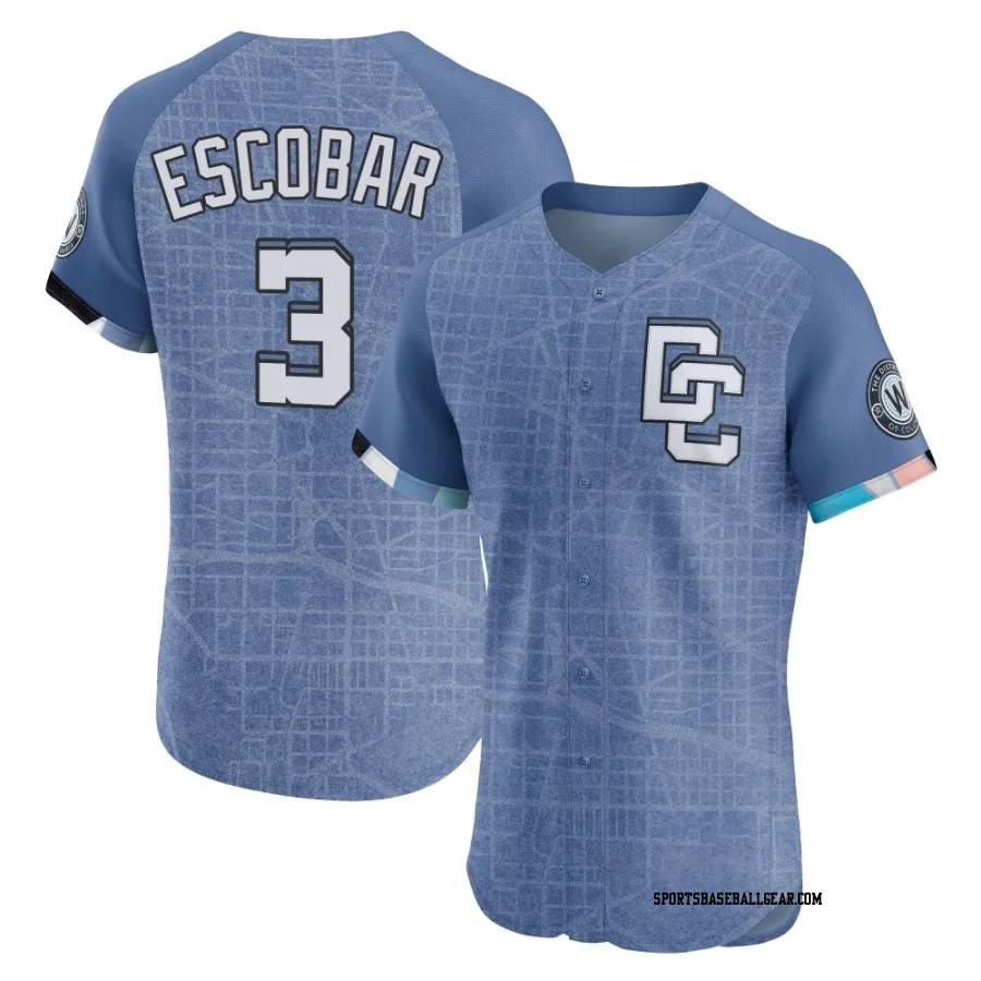 Alcides Escobar Men's Washington Nationals Blue Elite 2025 City Connect Jersey