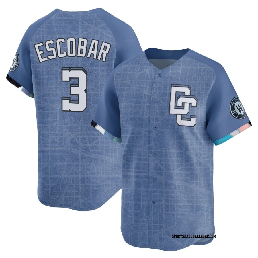 Alcides Escobar Men's Washington Nationals Blue Limited 2025 City Connect Jersey