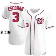 Alcides Escobar Men's Washington Nationals White Authentic Alternate Jersey