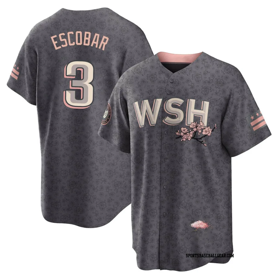 Alcides Escobar Youth Washington Nationals Gray Replica 2022 City Connect Jersey