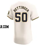 Alec Bettinger Men's Milwaukee Brewers Cream Elite Home Jersey