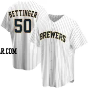 Alec Bettinger Youth Milwaukee Brewers White Replica Home Jersey