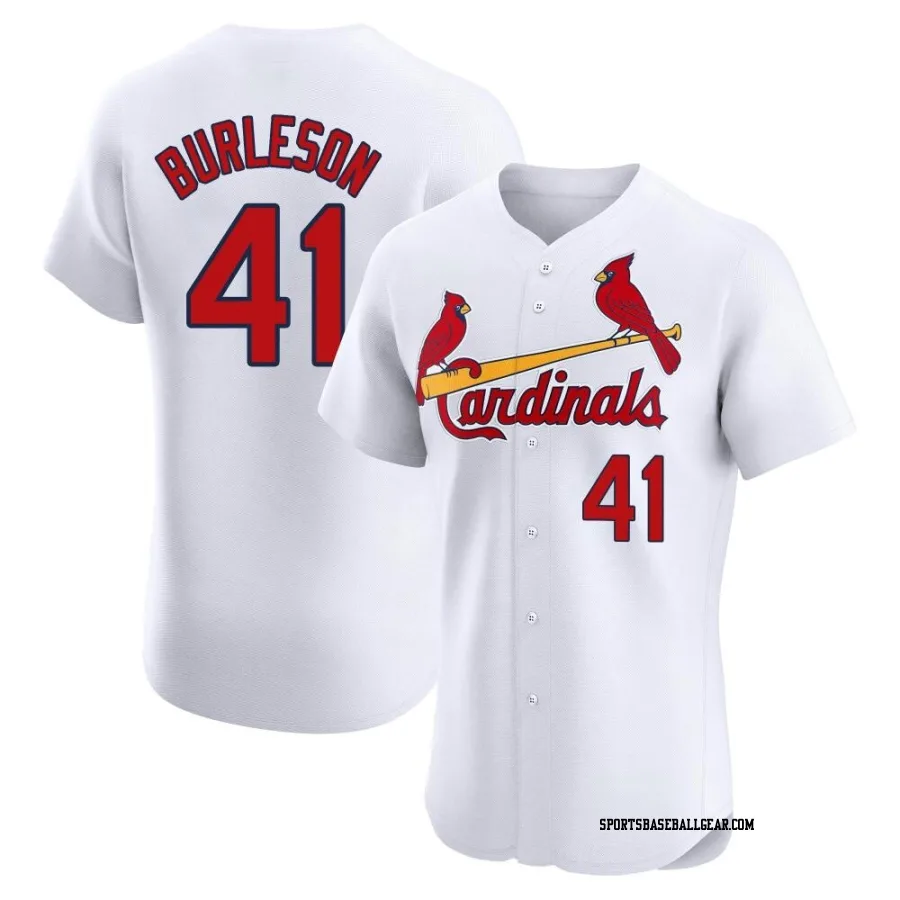 Alec Burleson Men's St. Louis Cardinals White Elite Home Jersey
