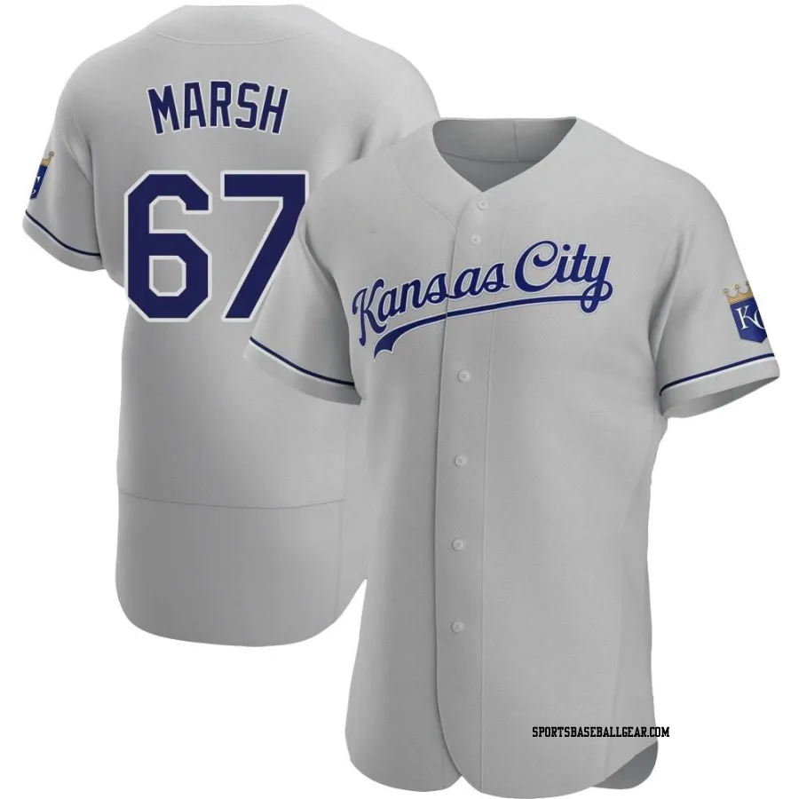 Alec Marsh Men's Kansas City Royals Gray Authentic Road Jersey