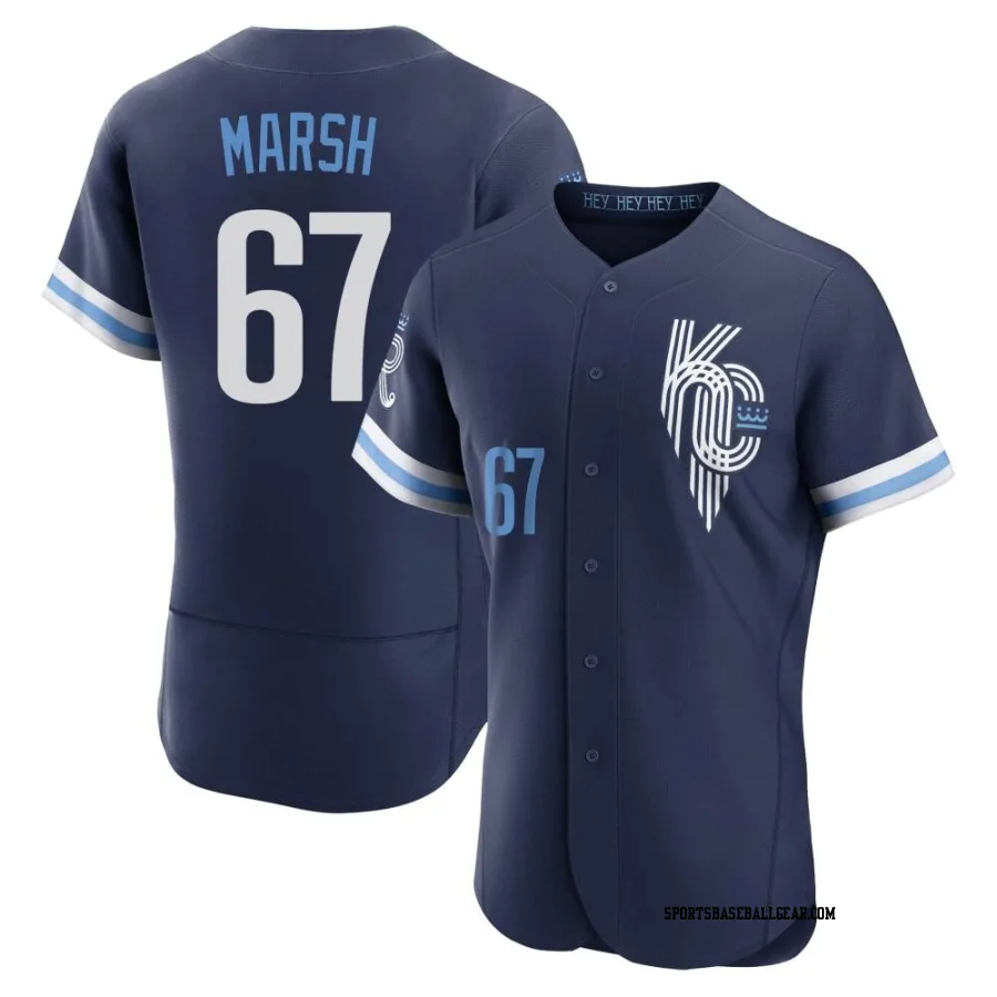 Alec Marsh Men's Kansas City Royals Navy Authentic 2022 City Connect Jersey