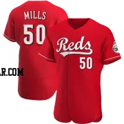 Alec Mills Men's Cincinnati Reds Red Authentic Alternate Jersey