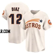 Aledmys Diaz Men's Houston Astros Cream Limited Throwback Cooperstown Collection Jersey