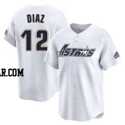 Aledmys Diaz Men's Houston Astros White Limited Throwback Cooperstown Collection Jersey