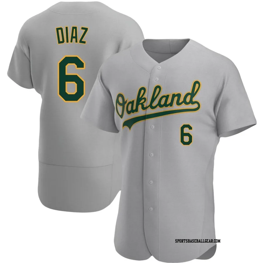 Aledmys Diaz Men's Oakland Athletics Gray Authentic Road Jersey