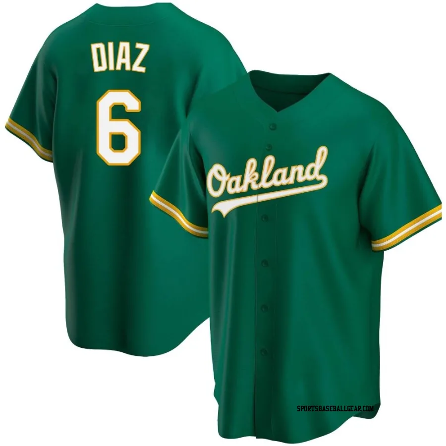 Aledmys Diaz Youth Oakland Athletics Green Replica Kelly Alternate Jersey