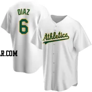 Aledmys Diaz Youth Oakland Athletics White Replica Home Jersey