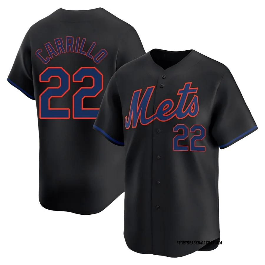 Alejandro Carrillo Men's New York Mets Black Limited Alternate Jersey