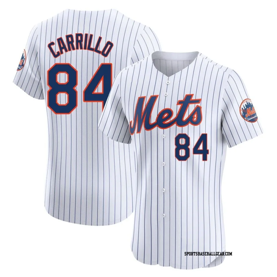 Alejandro Carrillo Men's New York Mets White Elite Home Jersey