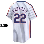 Alejandro Carrillo Men's New York Mets White Limited Cooperstown Collection Jersey