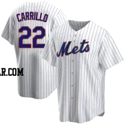 Alejandro Carrillo Men's New York Mets White Replica Home Jersey