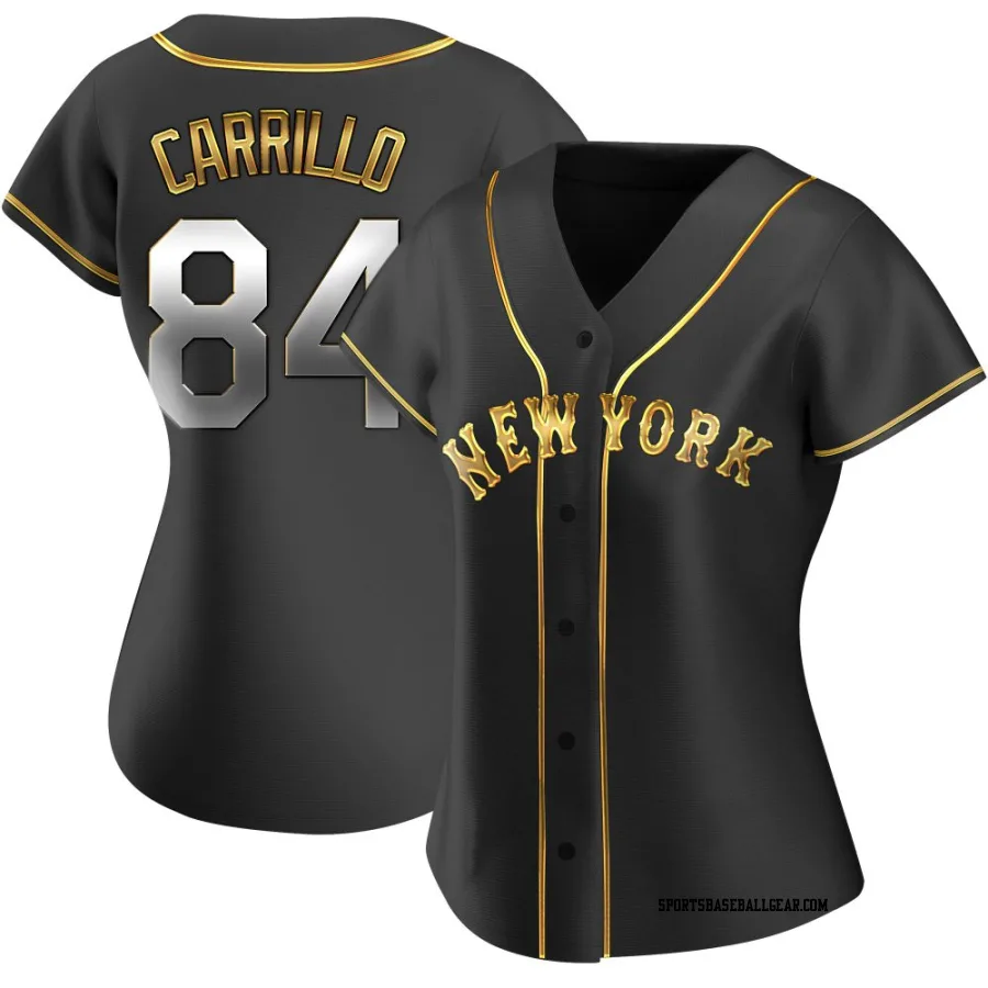 Alejandro Carrillo Women's New York Mets Black Golden Replica Alternate Jersey