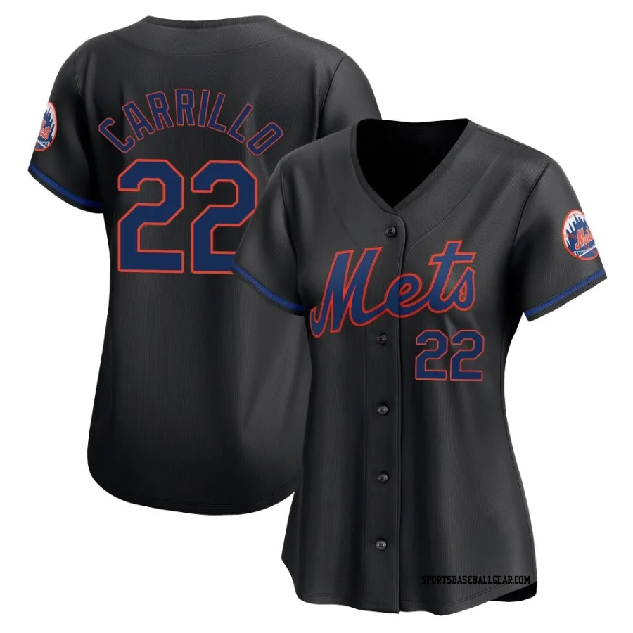 Alejandro Carrillo Women's New York Mets Black Limited Alternate Jersey