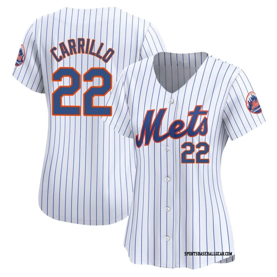 Alejandro Carrillo Women's New York Mets White Limited Home Jersey
