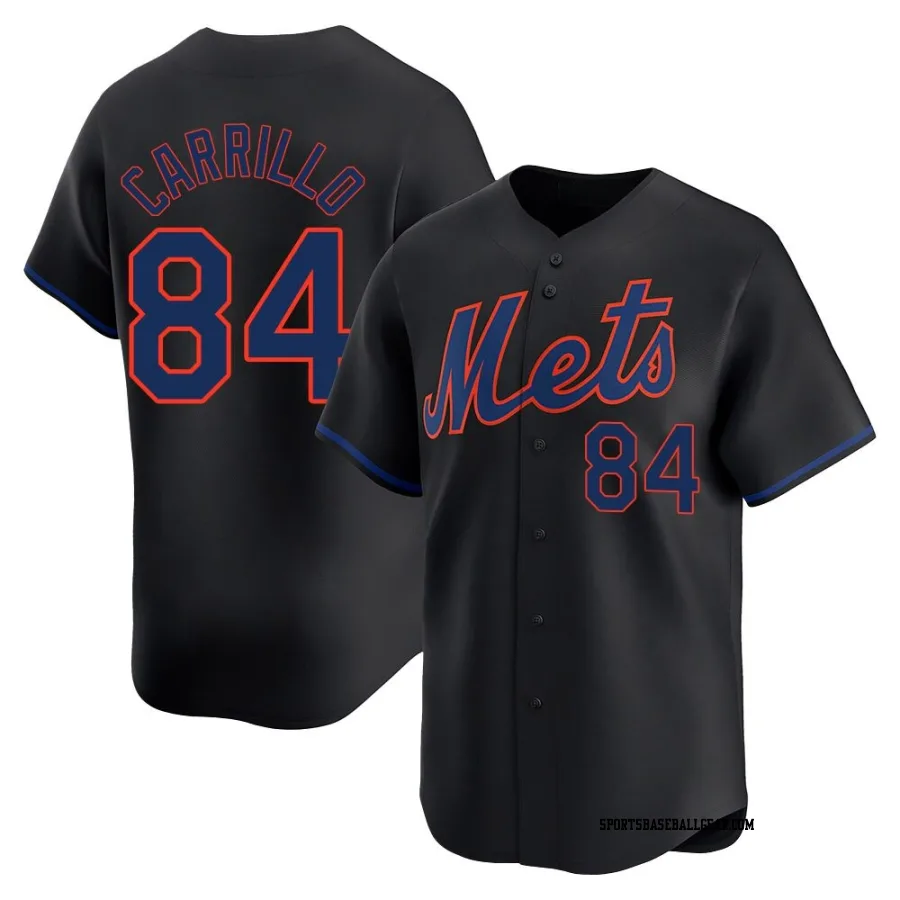 Alejandro Carrillo Youth New York Mets Black Limited Alternate Jersey