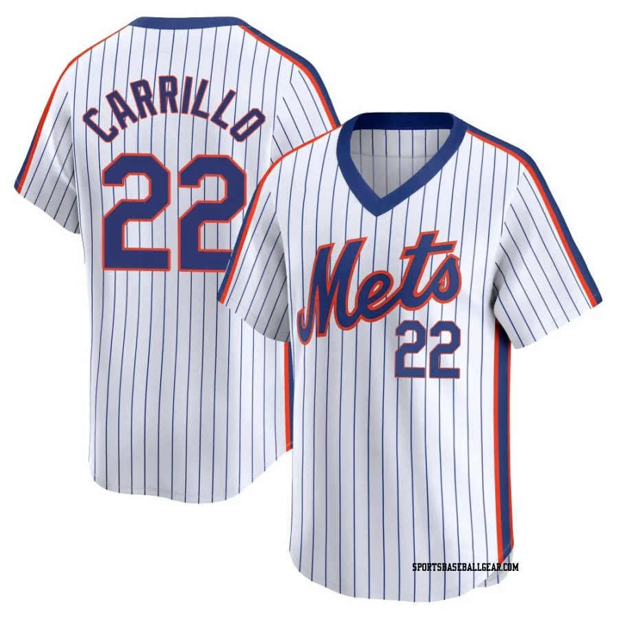 Alejandro Carrillo Youth New York Mets White Limited Cooperstown Collection Jersey