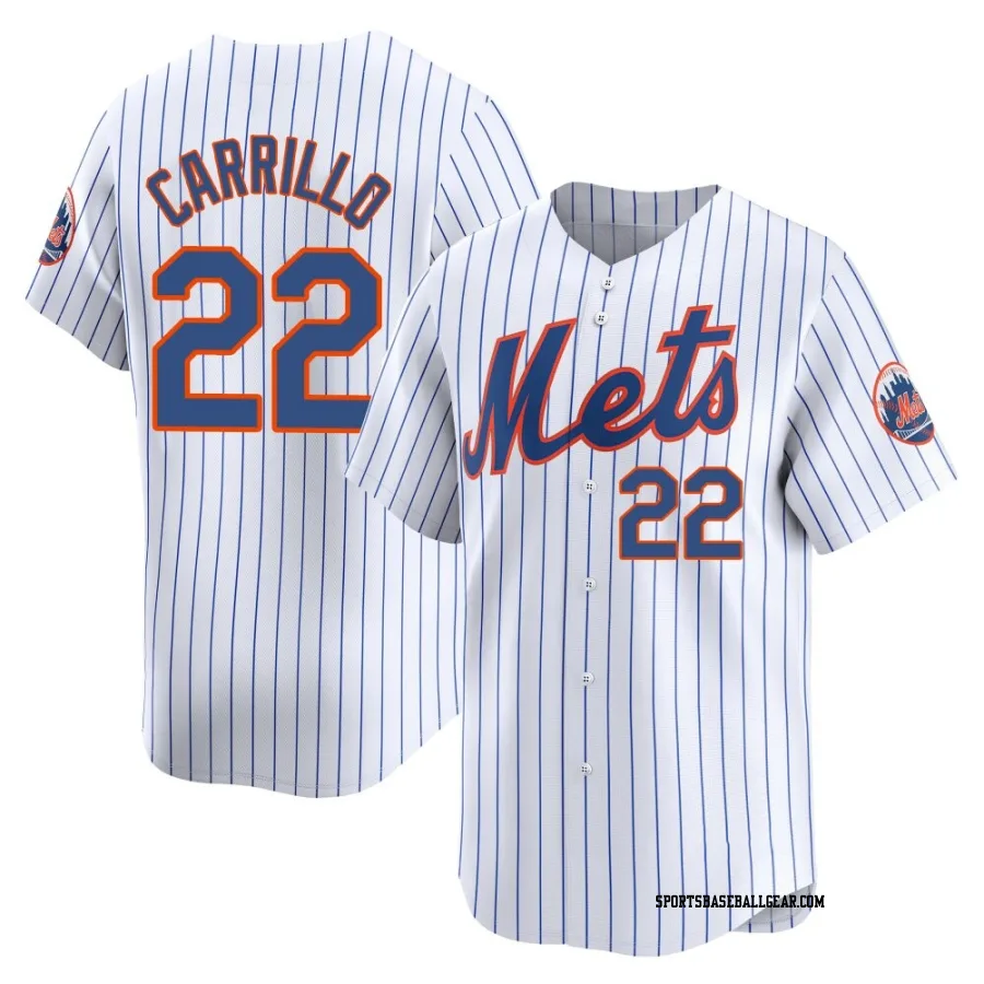 Alejandro Carrillo Youth New York Mets White Limited Home Jersey