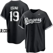 Alejandro Osuna Youth Texas Rangers White Replica Black 2023 World Series Jersey