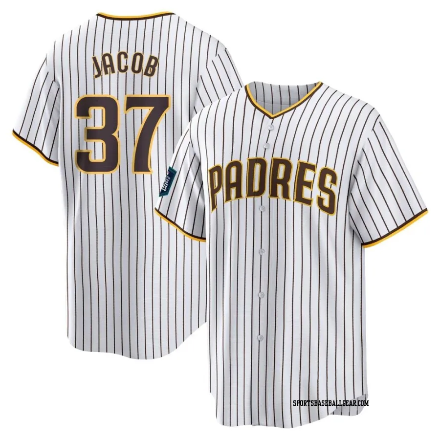 Alek Jacob Men's San Diego Padres White Replica 2024 World Tour Seoul Series Home Jersey