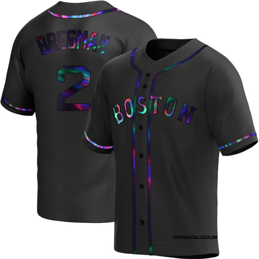 Alex Bregman Men's Boston Red Sox Black Holographic Replica Alternate Jersey