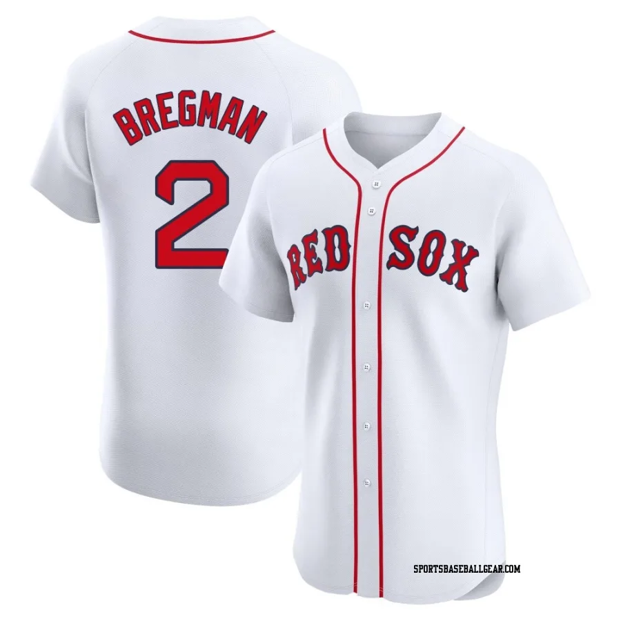 Alex Bregman Men's Boston Red Sox White Elite Home Patch Jersey