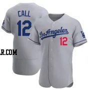 Alex Call Men's Los Angeles Dodgers Gray Authentic Away Jersey