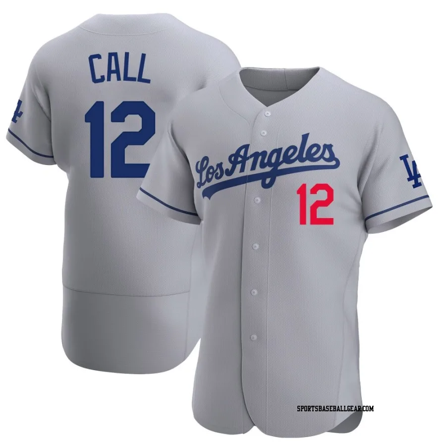 Alex Call Men's Los Angeles Dodgers Gray Authentic Away Jersey
