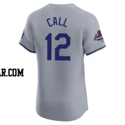 Alex Call Men's Los Angeles Dodgers Gray Elite Road World Series Champions Jersey