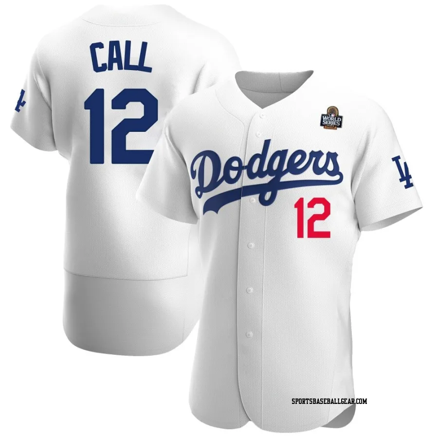 Alex Call Men's Los Angeles Dodgers White Authentic Home Official 2024 World Series Jersey