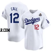 Alex Call Men's Los Angeles Dodgers White Limited Home 2024 World Series Jersey