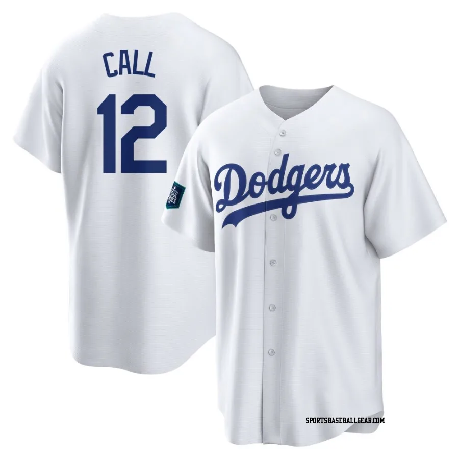Alex Call Men's Los Angeles Dodgers White Replica 2024 World Tour Seoul Series Home Jersey
