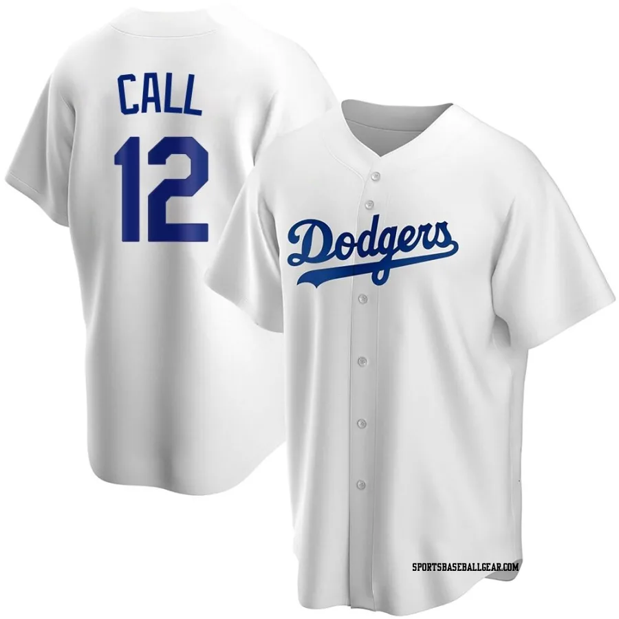 Alex Call Men's Los Angeles Dodgers White Replica Home Jersey