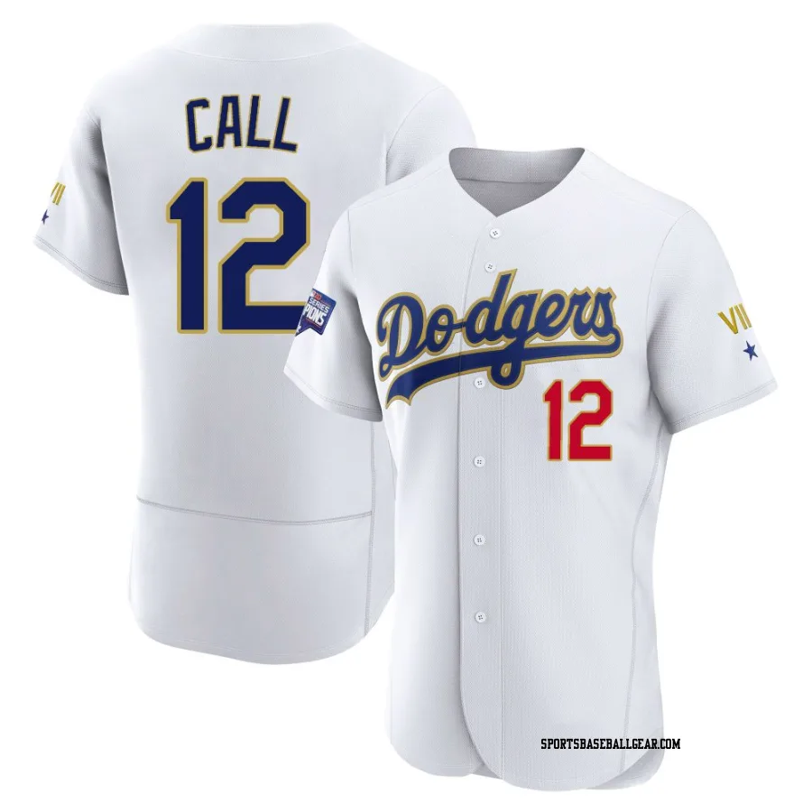 Alex Call Men's Los Angeles Dodgers White/Gold Authentic 2021 Gold Program Player Jersey