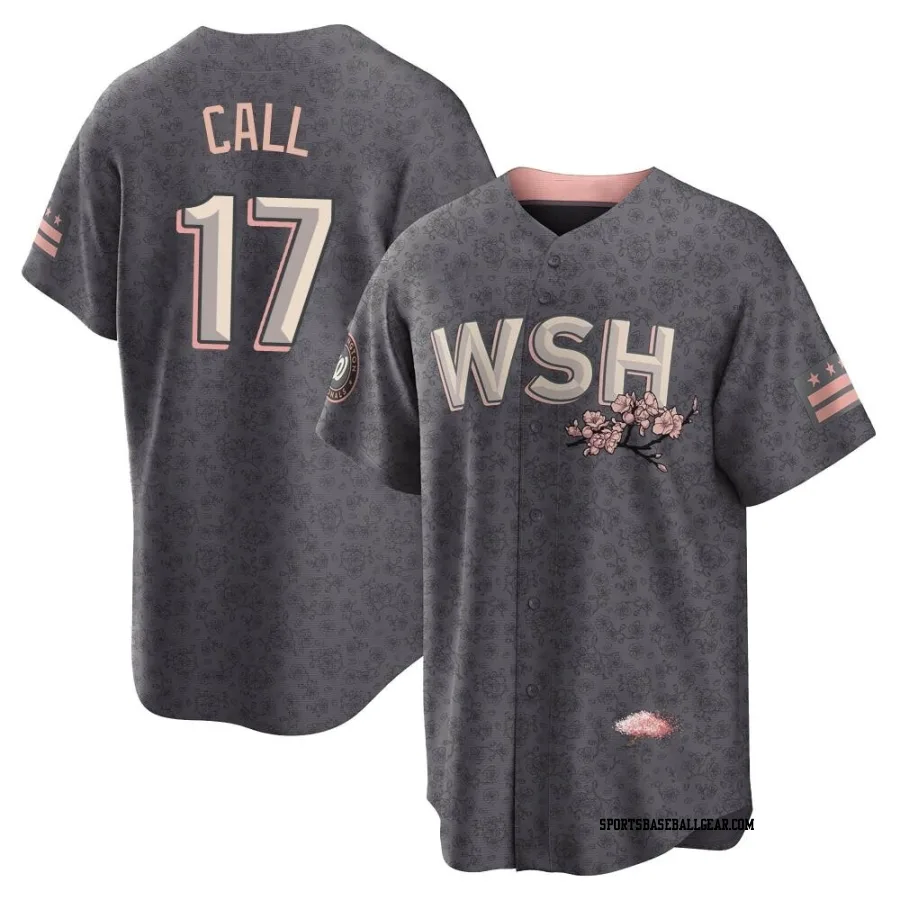 Alex Call Men's Washington Nationals Gray Replica 2022 City Connect Jersey