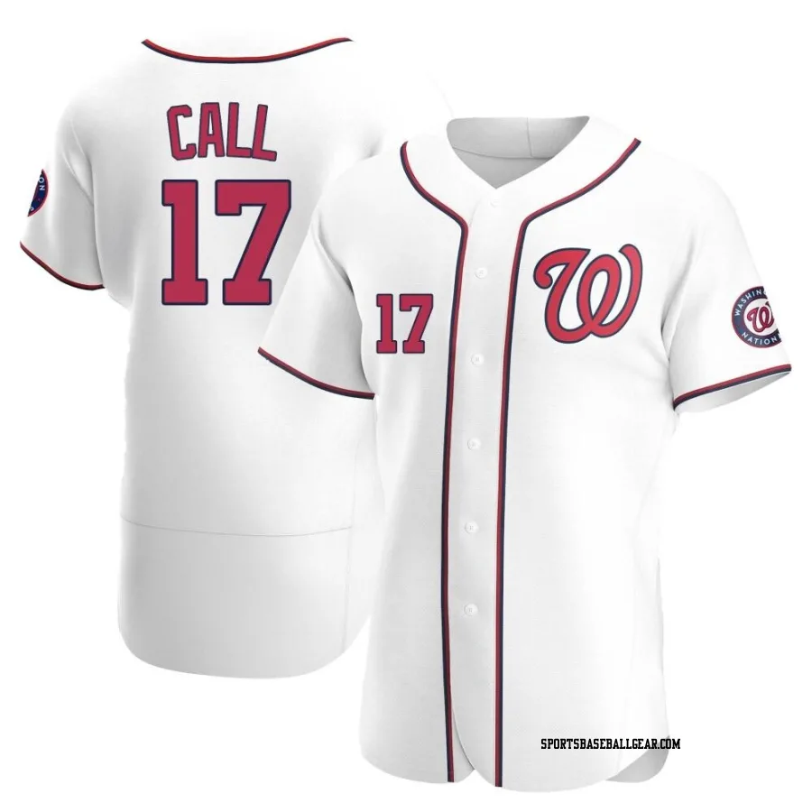 Alex Call Men's Washington Nationals White Authentic Home Jersey