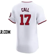 Alex Call Men's Washington Nationals White Elite Home Jersey