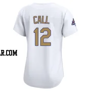 Alex Call Women's Los Angeles Dodgers Gold Limited White 2025 Collection Jersey