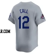 Alex Call Youth Los Angeles Dodgers Gray Limited Away World Series Champions Jersey