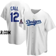 Alex Call Youth Los Angeles Dodgers White Replica Home 2024 World Series Champions Jersey