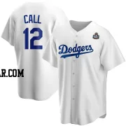 Alex Call Youth Los Angeles Dodgers White Replica Home 2024 World Series Jersey