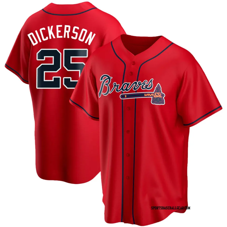 Alex Dickerson Men's Atlanta Braves Red Replica Alternate Jersey