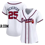 Alex Dickerson Women's Atlanta Braves White Limited Home Jersey